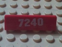 LEGO part Pannello 1 x 4 x 1 con motivo bianco '7240' (adesivo) - Set 7240 30413pb015