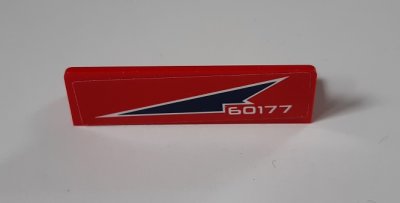 LEGO part Panneau 1 x 4 x 1 avec Motif '60177' Côté Gauche Modèle (Autocollant) - Ensemble 60177 (30413pb072L)