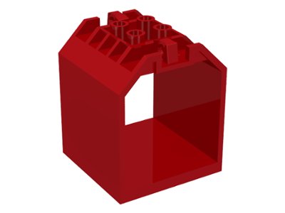 LEGO onderdeel Container, Doos Open Einde 4 x 4 x 4 met 1 Vergrendeling Scharniervinger aan Elk Einde (30639)