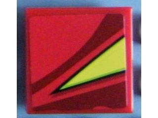 LEGO part Piastrella 2 x 2 con Motivo Triangolo Giallo Lato Sinistro Modello (Adesivo) - Set 8484 (3068pb0430L)