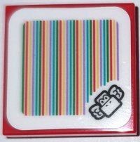 LEGO part Tile 2 x 2 with Super Mario Scanner Code Koopa Paratroopa Pattern (Sticker) - Set 71383 3068pb1478