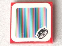 LEGO part Tile 2 x 2 with Super Mario Scanner Code Spiny Pattern (Sticker) - Set 71382 3068pb1484