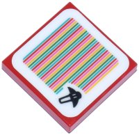 LEGO part Tile 2 x 2 with Super Mario Scanner Code Tent (Bolt) Pattern (Sticker) - Set 72040 3068pb2726