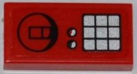LEGO part Tile 1 x 2 with Phone Switch and Dial Buttons Pattern (Sticker) - Set 3368 3069pb0202