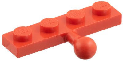 LEGO part Placa, Modificada 1 x 4 con Bola de Remolque (3184)