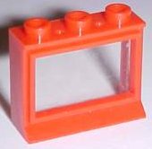 LEGO part Fenêtre 1 x 3 x 2 avec Lèvre Étendue, avec Verre (31bc01)