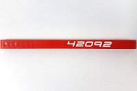 LEGO part Technic, Liftarm Thick 1 x 15 with White '42092' Pattern on Both Sides (Stickers) - Set 42092 32278pb040