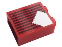 LEGO part Mattone 1 x 2 x 2 con Portastud Interno con Strisce Grigie e Motivo Striscia Piccola Bianca (Adesivo) - Set 10272 3245cpb163