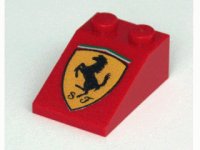 LEGO part Schräge 33 3 x 2 with Ferrari Logo Pattern 3298pb015