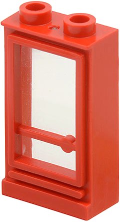 LEGO part Porte 1 x 2 x 3 Charnière à Gauche avec Verre Trans-Clair (32bc01)
