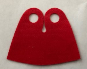 LEGO part Minifigure Cape Cloth with Top Holes, Very Short, Tear-Drop Neck Cut - Spongy Stretchable Fabric (36113)