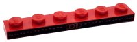 LEGO part Plate 1 x 6 with Audi Logo and Diamonds on Black Background Pattern 3666pb03