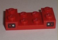 LEGO part Vehicle, Mudguard 2 x 4 with Arch Studded and Taillights Pattern (Stickers) - Set 8195 3788pb01