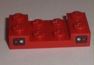 LEGO part Vehicle, Mudguard 2 x 4 with Arch Studded and Taillights Pattern (Stickers) - Set 8195 (3788pb01)