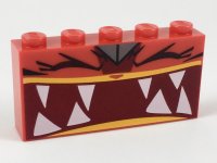 LEGO part Brick 1 x 5 x 2 with Extremely Furious Ultrakatty Pattern 39266pb03