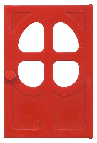 LEGO onderdeel Fabuland Door 1 x 6 x 7 with Round Pane in 4 Sections (4072)
