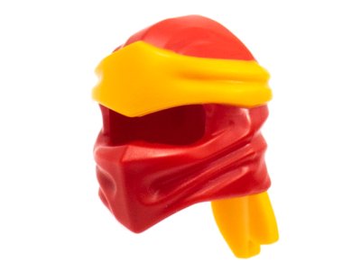 LEGO part Minifigure, Headgear Ninjago Wrap Type 4 with Molded Bright Light Orange Headband  Pattern (40925pb21)