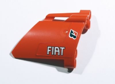 LEGO part Technic, Panel Fairing #22 Large Short, Small Hole, Side A with Bridgestone and Fiat Logos Pattern (Sticker) - Set 8674 (44352pb22)