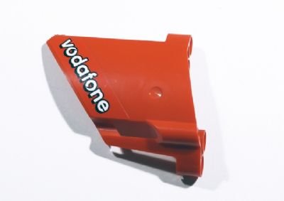 LEGO part Technic, Panel Fairing #23 Large Short, Small Hole, Side B with 'vodafone' Pattern (Sticker) - Set 8674 (44353pb20)