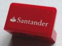 LEGO part Panel 1 x 2 x 1 with 'Santander' Pattern (Sticker) - Set 75913 4865pb066