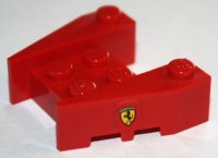 LEGO part Wedge 3 1/2 x 4 with Stud Notches with Ferrari Logo Narrow Pattern on Both Sides (Stickers) - Sets 8362 / 8375 / 8654 / 8672 / 8673 50373pb04