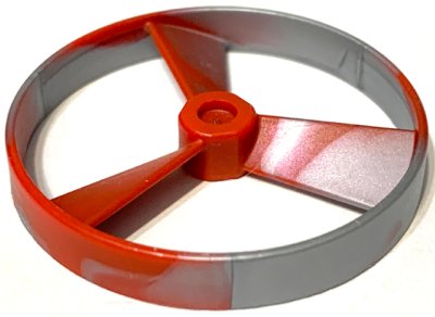 LEGO part Bionicle Rhotuka Spinner (Propeller / Rotor) with Marbled Pearl Light Gray Pattern (50899pb03)