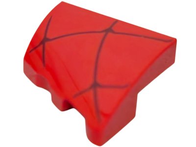 LEGO part Wedge 2 x 2 x 2/3 Right with Dark Red Spider Web Pattern (5093pb004)