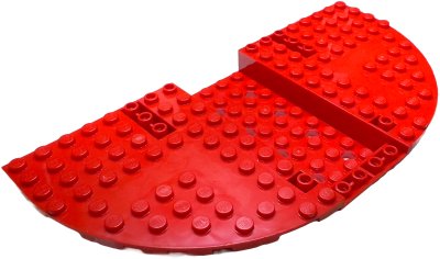 LEGO part Vehicle, Base 20 x 10 x 1 1/3 with Rounded Corners, 9 x 4 Recessed Center and 8 Holes (5100)