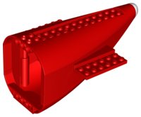LEGO part Aircraft Fuselage Aft Section Curved with Red Base (54701c04)