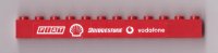 LEGO part Brick 1 x 12 with White 'FIAT', Shell Logo, 'BRIDGESTONE', Vodafone Logo and 'vodafone' on Red Background Pattern (Sticker) - Set 8654 6112pb010
