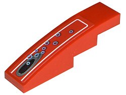 LEGO part Slope, Curved 4 x 1 with Vent Hole and 10 Bubbles Pattern (Sticker) - Set 8060 (61678pb014)