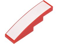 LEGO part Slope, Curved 4 x 1 with White Surface Pattern 61678pb169