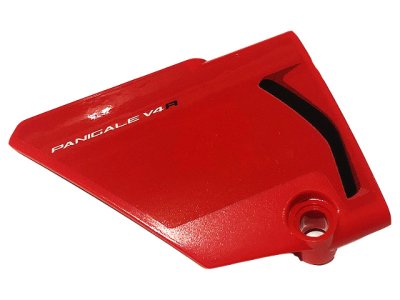 LEGO part Technic, Panel Fairing #13 Large Short Smooth, Side A with 'PANIGALE V4R' and Black Air Intake Pattern (Sticker) - Set 42107 (64394pb028)