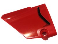 LEGO onderdeel Technic, Panel Fairing #13 Large Short Smooth, Side A with Black Air Intake Pattern (Sticker) - Set 42107 64394pb029