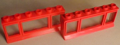 LEGO part Window 1 x 6 x 2 with Extended Lip, with Glass (645bc01)