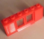 LEGO part Window 1 x 6 x 2 with Shutters with Extended Lip, with Glass (646bc01)