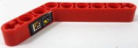 LEGO part Technic, Liftarm, Modified Bent Thick 1 x 9 (6 - 4) with Black Gauge and Red, Yellow, and White Buttons Pattern Model Left Side (Sticker) - Set 8443 6629pb031L
