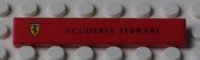 LEGO part Tile 1 x 6 with Ferrari Logo Left and 'SCUDERIA FERRARI' Pattern (Sticker) - Set 8654 6636pb083