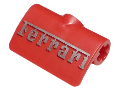 LEGO part Technic, Panel Curved 2 x 3 x 1 with Silver Large 'Ferrari' Logo Pattern (71682pb006)