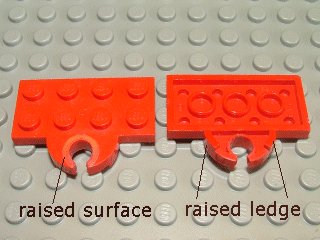 LEGO part Plate, Modified 2 x 4 with Train Coupler Open for Magnet (737a)