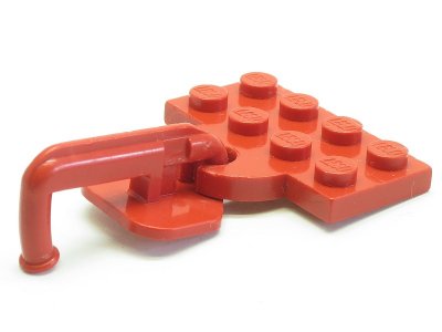LEGO part Plate, Modified 2 x 4 with Train Coupler Open with Hook (737bc01)