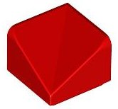 LEGO part Slope 45 1 x 1 x 2/3 Double Concave 7827