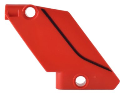 LEGO part Technic, Panel Curved #61 5 x 7 Tapered Left with Black Curved Line Car Highlight Cover Pattern (80267pb01)