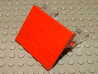 LEGO onderdeel Garage Door Solid Assembly with Trans-Clear Counterweights (Hinge Pins on Door) (822bc01)