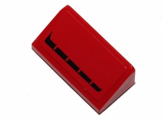 LEGO part Slope 30 1 x 2 x 2/3 with Black Broken Stripe Pattern Model Right (Sticker) - Set 30191 (85984pb047r)