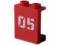 LEGO onderdeel Panel 1 x 2 x 2 with Side Supports - Hollow Studs with White '05' Pattern 87552pb119