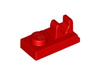 LEGO part Plate, Modified 1 x 2 with Clip with Center Cut on Top 92280