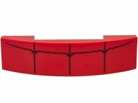 LEGO part Slope, Curved 4 x 1 x 2/3 Double with Dark Red Spider Web Pattern 93273pb216