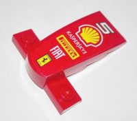 LEGO part Wedge 4 x 2 x 1 1/3 with 1 x 4 Base with '5', Shell Logo, 'KASPERSKY lab', 'PIRELLI', 'FIAT' and Ferrari Logo Pattern (Sticker) - Set 30190 93589pb008