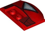 LEGO part Wedge 3 x 4 x 2/3 Triple Curved with Iron Man Hulkbuster Armor Pattern 93604pb008